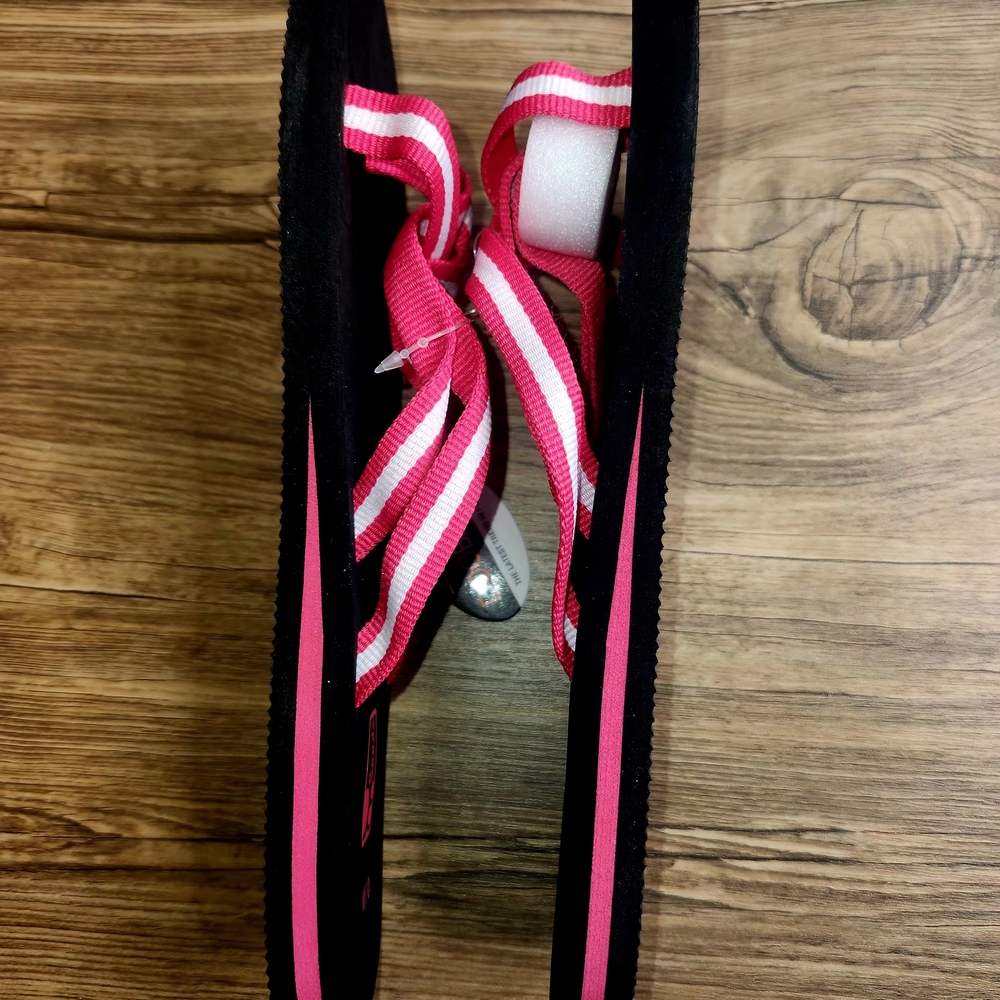 Sande Dooballo Flip Flop Sandals w/black Footbeds Hot Pink/Wht Straps Wom Sz 10 - Picture 2 of 7